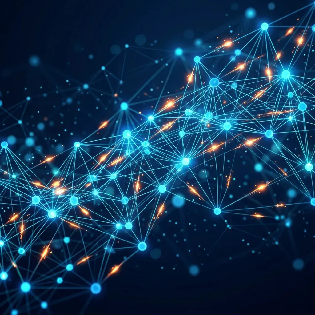 Abstract neural network visualization representing our AI capabilities